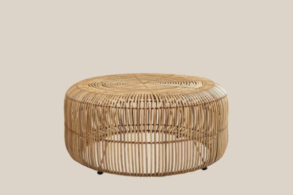 Rattan Round Coffee Table.