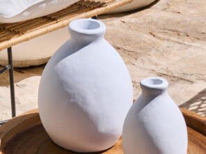 White Large Vase Ceramic Luisa