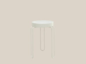 Mathis White Side Table Low..