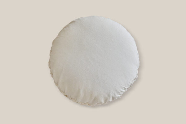 Round cushion off white