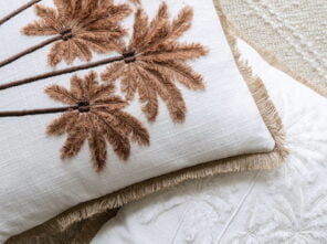 Palm Cushion Brown