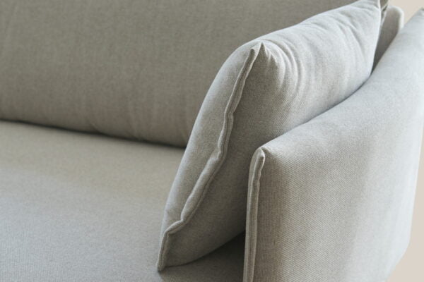 Milan L Shaped Sofa Right Grey