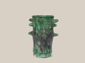 Ceramic Cactus Vase Green