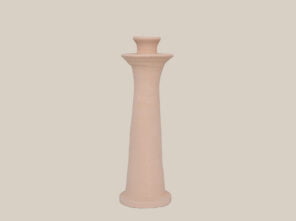 Ceramic Candleholder Beige Large